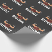Beefcake Muscle Cake Bodybuilder Weichteiler Pu Geschenkpapier (Ecke)