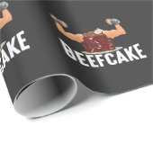 Beefcake Muscle Cake Bodybuilder Weichteiler Pu Geschenkpapier (Rolleneckpunkt)
