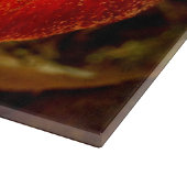 Beefsteak Fungus Glass Chopping Board Schneidebrett (Ecke)