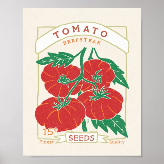 Beefsteak Tomato Seed Packplakat Poster (Vorne)