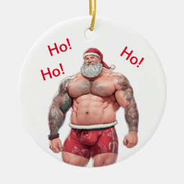 Beefy Santa Ornament - Ho! Ho! Ho!