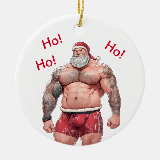 Beefy Santa Ornament - Ho! Ho! Ho! (Vorne)