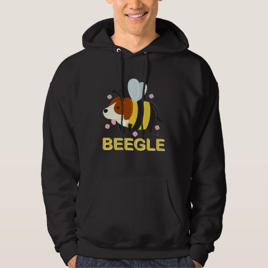 Beegle Beagle Bee Dog Pun Cute Hoodie (Vorderseite)