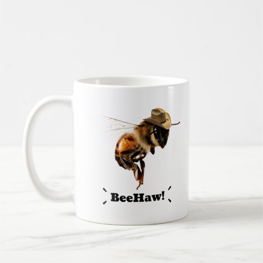 Beehaw Funny Cowboy Bee Kaffeetasse (Links)