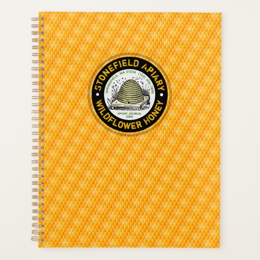 Beehive Apiary Name Beekeeper Planer (Vorderseite)