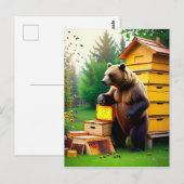 Beehive Bear Foto Postkarte (Vorne/Hinten)