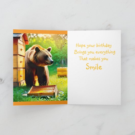 Beehive Bear Karte (Innenseite)