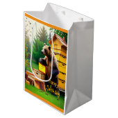 Beehive Bear Mittlere Geschenktüte (Vorderseite Schrägansicht)