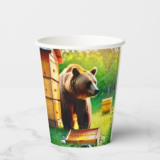 Beehive Bear Pappbecher (Rückseite)
