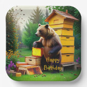 Beehive Bear Pappteller (Vorderseite)