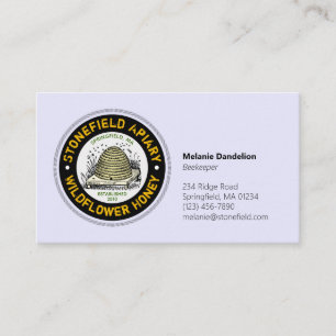 Beehive Business Name Lavender Blue Visitenkarte