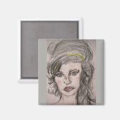 Beehive Girl Magnet (Vorderseite/Rückseite)