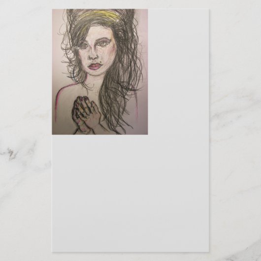 Beehive Girl Praying Briefpapier (Vorderseite)