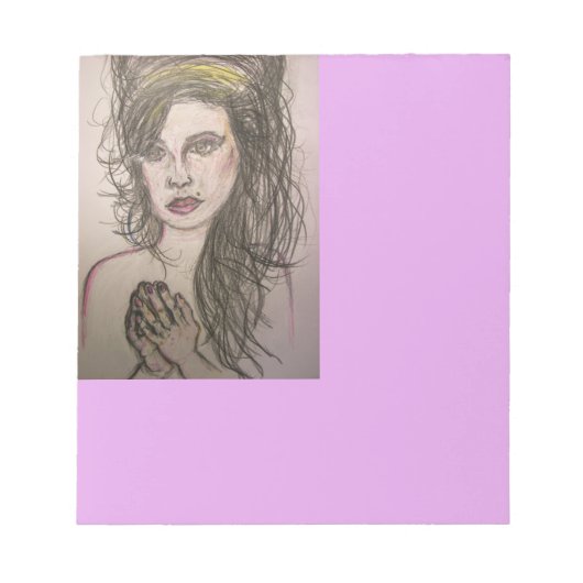 Beehive Girl Praying Notizblock (Vorderseite)