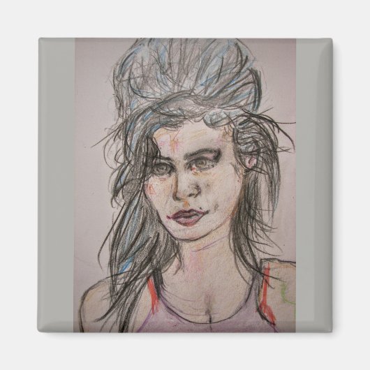 Beehive Girl Walking Magnet (Vorne)