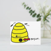 Beehive Gloryhole Postkarte (Stehend Vorderseite)