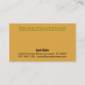 Beehive Honey Beekeeper Dark Amber Visitenkarte (Rückseite)