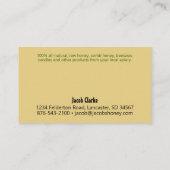 Beehive Honey Light Amber Visitenkarte (Rückseite)