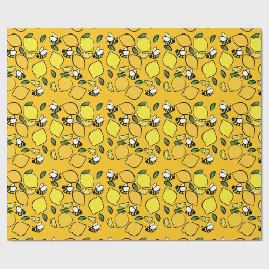 Beehive Lemonade Muster Geschenkpapier (Flach)