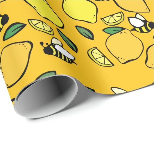 Beehive Lemonade Muster Geschenkpapier (Rolleneckpunkt)