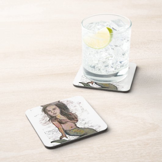 Beehive Mermaid Getränkeuntersetzer (Rechte Seite)