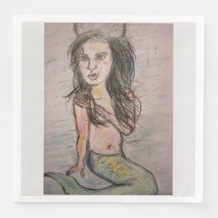 Beehive Mermaid Serviette