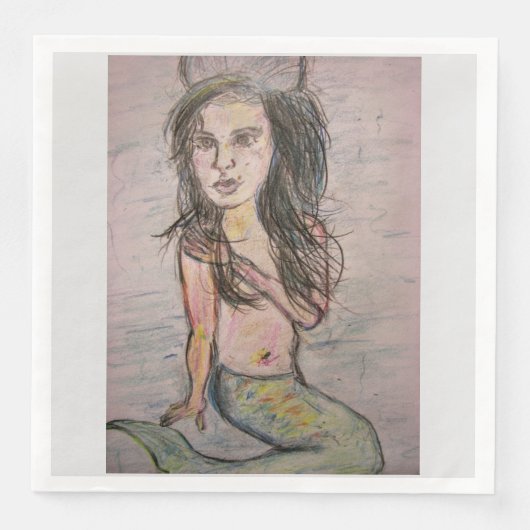 Beehive Mermaid Serviette (Vorderseite)