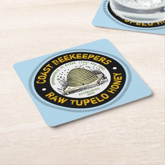 Beehive Tupelo Honey Light Blue Paper Untersetzer (angewinkelt)