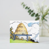 Beehive Vintag Art Custom Rezept Card Postkarte (Stehend Vorderseite)