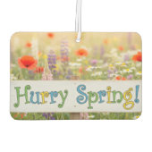 Beeil dich Frühling! Landschaft Rechteck Luftverbe Autolufterfrischer (Rückseite)