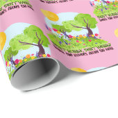 Beeil dich nicht, dufte die Blume nicht. Geschenkpapier (Rolleneckpunkt)