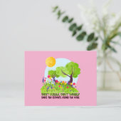 Beeil dich nicht, dufte die Blume nicht. Postkarte (Stehend Vorderseite)