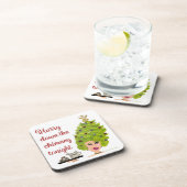 Beeil dich um den Weihnachtsmann-Untersetzer im Sc Getränkeuntersetzer (Rechte Seite)