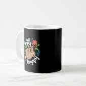 Beeile dich nicht, sei glücklich - Faultier-Tierli Kaffeetasse (Vorderseite Links)