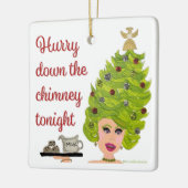 Beeilen Sie sich mit dem Weihnachtsfest im Schorns Keramikornament (Links)