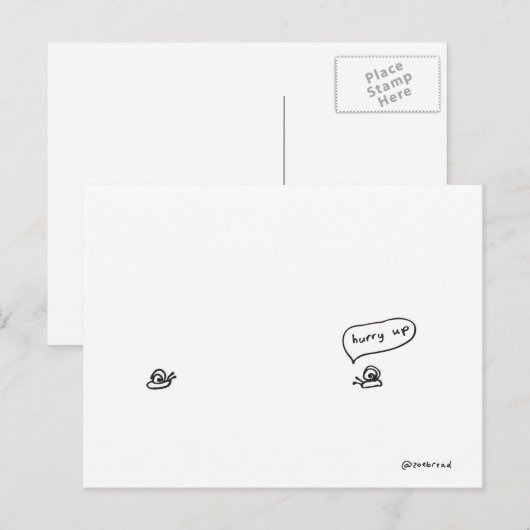 Beeilen Sie sich mit der Postkarte (Vorne/Hinten)