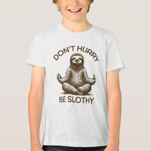 Beeilen Sie sich nicht, ein lautstarker Lebensbera Tri-Blend Shirt