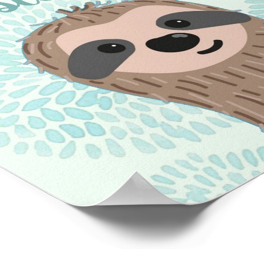 Beeilen Sie sich nicht, ein lautstarkes Niedliches Poster (Ecke)