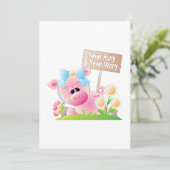 Beeilen Sie sich nie und machen Sie sich keine Sor Einladung (Stehend Vorderseite)