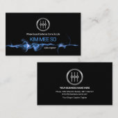 Beeindruckende Blue Electric Audio Waves Beruflich Visitenkarte (Vorne/Hinten)