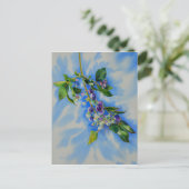 Beeindruckende Blueberry-Malerei Postkarte (Stehend Vorderseite)