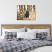 Beeindruckende Bull Moose Leinwanddruck (Insitu (Schlafzimmer))