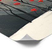 Beeindruckende Kunst, die die Bäume des Sonnengebi Poster (Ecke)