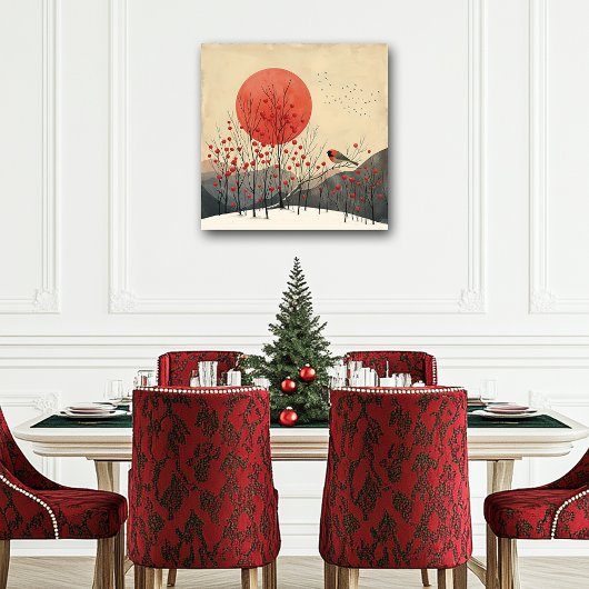 Beeindruckende Kunst, die die Bäume des Sonnengebi Poster