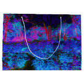 Beeindruckende Landschaft von Dunkelblau und Rotem Große Geschenktüte (Rückseite)