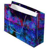 Beeindruckende Landschaft von Dunkelblau und Rotem Große Geschenktüte (Vorderseite Schrägansicht)