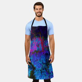 Beeindruckende Landschaft von Dunkelblau und Rotem Schürze