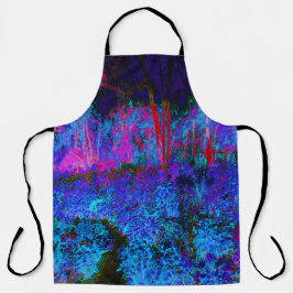 Beeindruckende Landschaft von Dunkelblau und Rotem Schürze