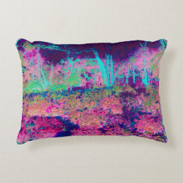 Beeindruckende Lila und heiß rosa Landschaft Dekokissen