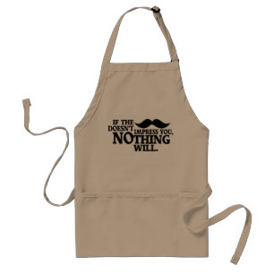 Beeindruckende Mustache-Schürze - wählen Sie Stil, Schürze